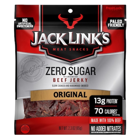 Jack Links Jack Link's Zero Sugar Original Beef Jerky 2.3 oz Bagged 10000027802